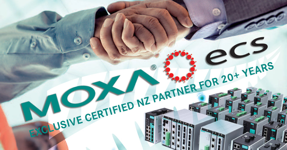 Exclusive Certified MOXA NZ Partner For More Than 20 Years Banner