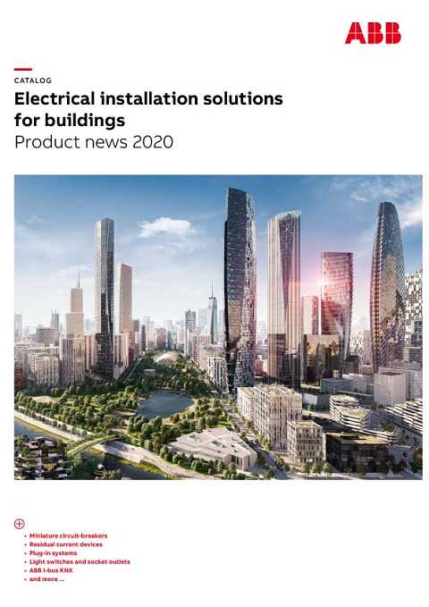 Cover of ABB Electrical Installation Solutions for Buildings Product News 2020