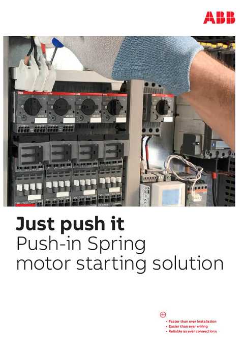 Cover of ABB Just Push It Push-in Spring Motor Starting Solution