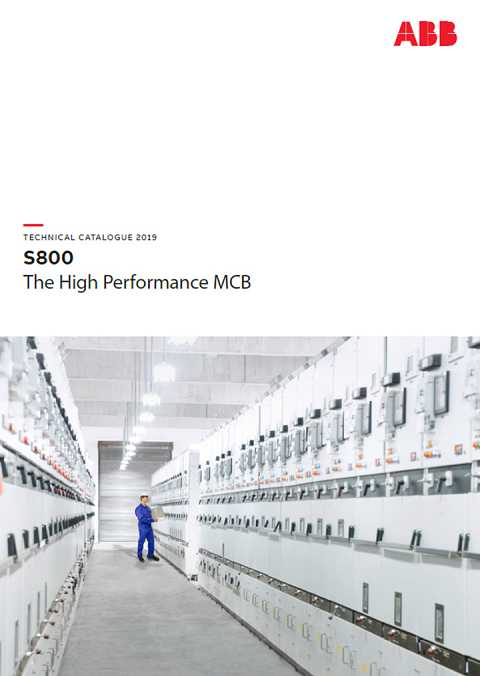 Cover of ABB S800 MCB Catalogue 2019 The High Performance MCB