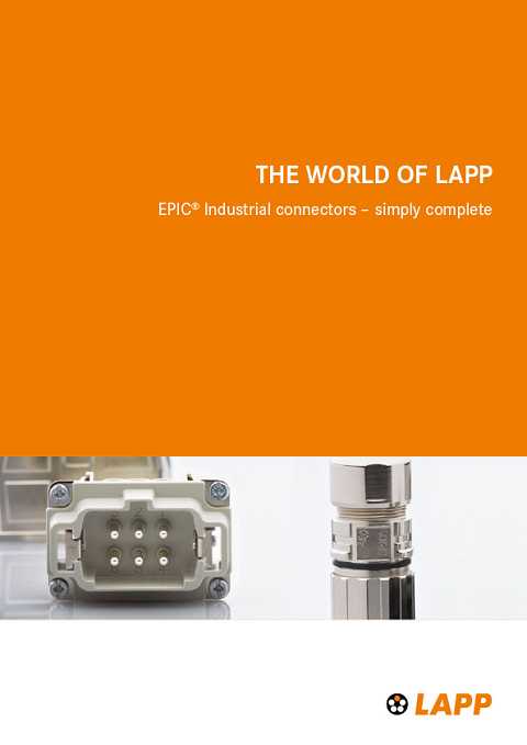 Cover of LAPP EPIC Industrial Connectors - Simply Complete The World of LAPP