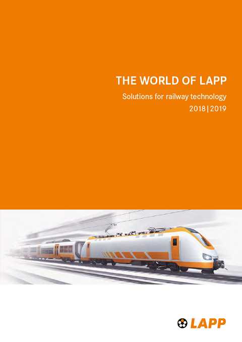 Cover of LAPP Solutions For Railway Technology 2018 | 2019