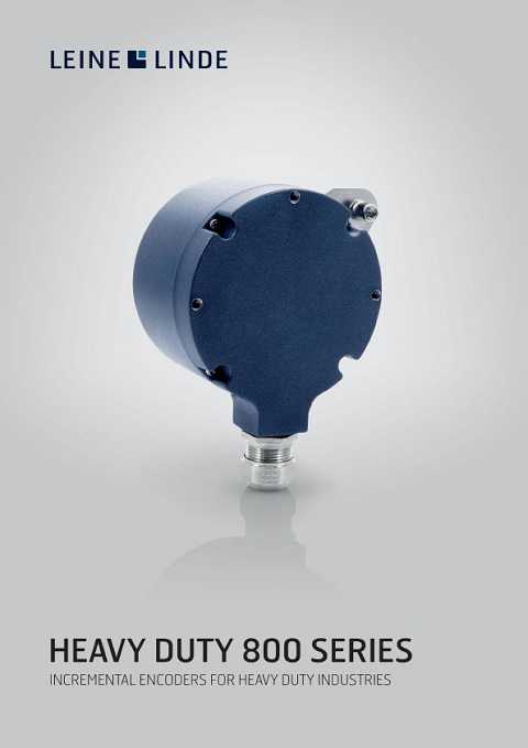 Cover of Leine-Linde Heavy Duty 800 Series Incremental Encoders for Heavy Duty Industries