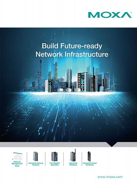 Cover of MOXA Industrial Network Infrastructure Brochure Build Future-ready Network Infrastructure