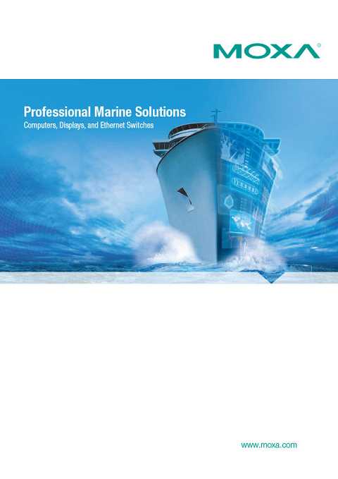 Cover of MOXA Professional Marine Solutions Computers, Panel PCs, displays & Ethernet Switches