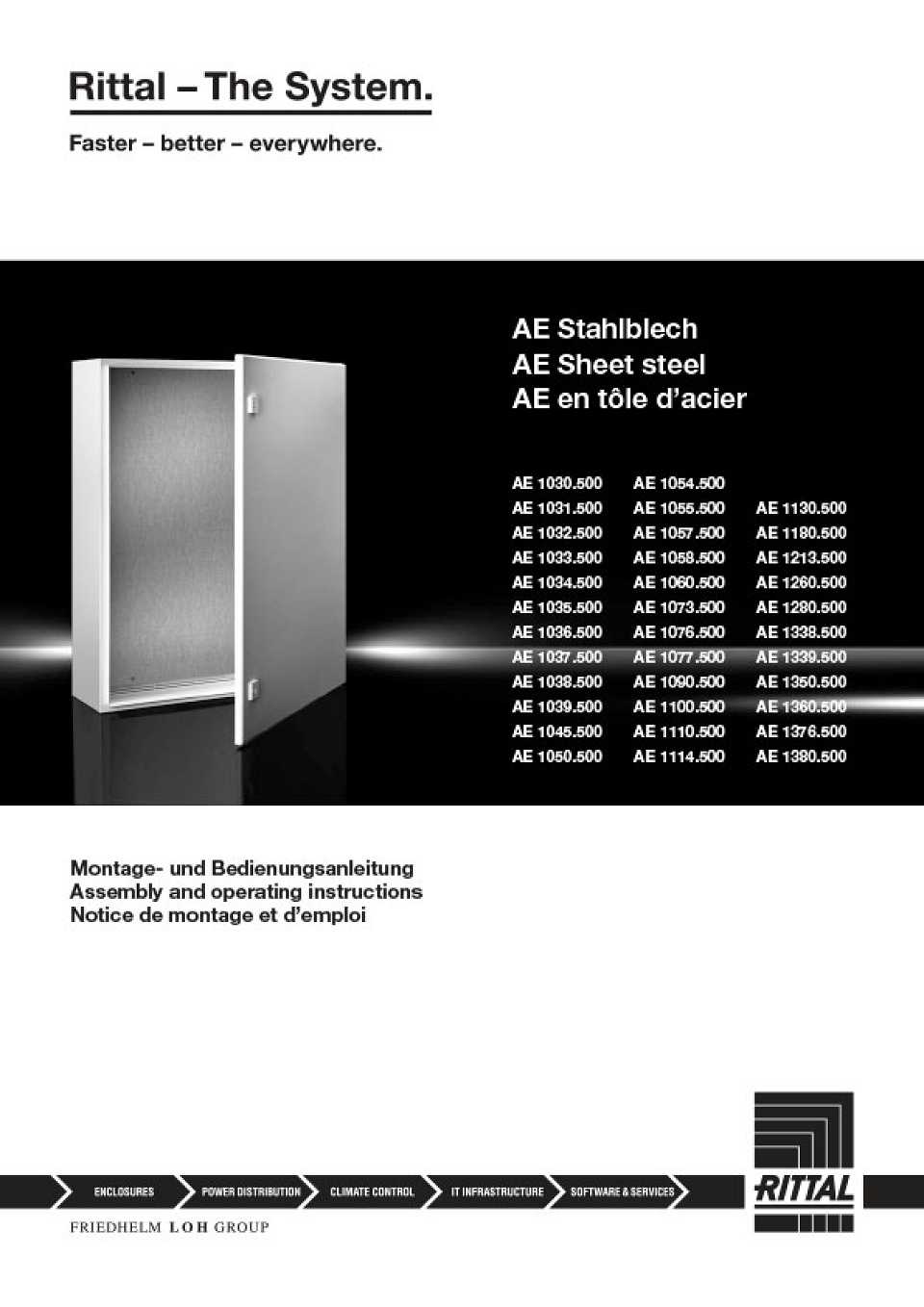 AE Sheet Steel Catalogue Cover