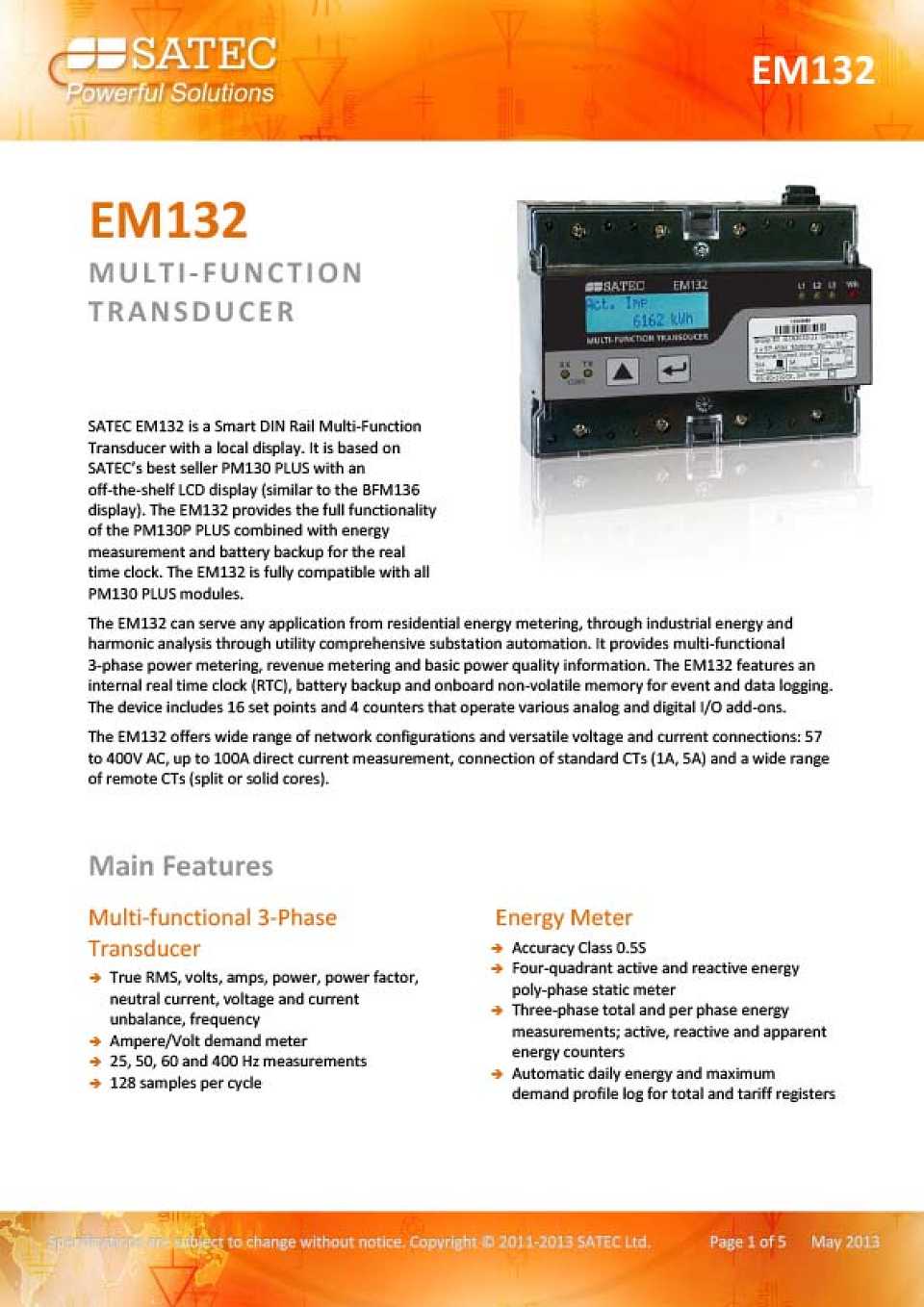 EM132 Catalogue Cover