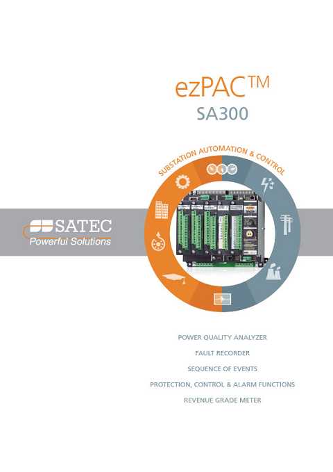 Cover of Satec ezPAC SA300 Substation Automation and Control