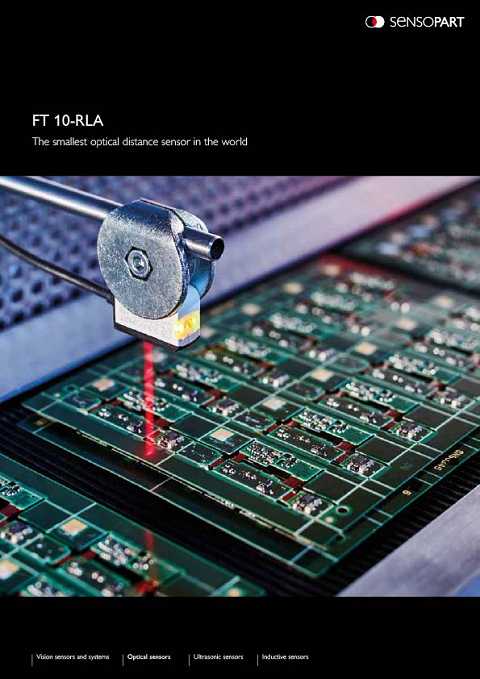 Cover of SensoPart FT 10-RLA The Smallest Optical Distance Sensor in the World