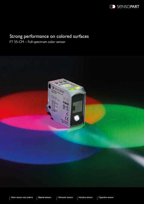 Cover of SensoPart Strong Performance on Coloured Surfaced FT 55-CM - Full-Spectrum Colour Sensor