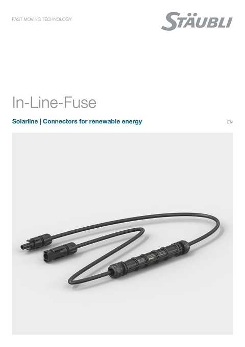 Cover of Staubli In-Line-Fuse Solarline | Connectors for renewable energy