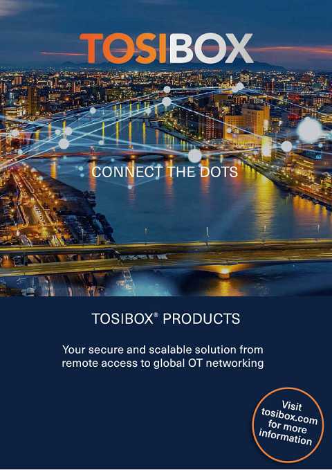 Cover of Tosibox Connect the Dots Your secure and scalable solution from remote access to global OT networking