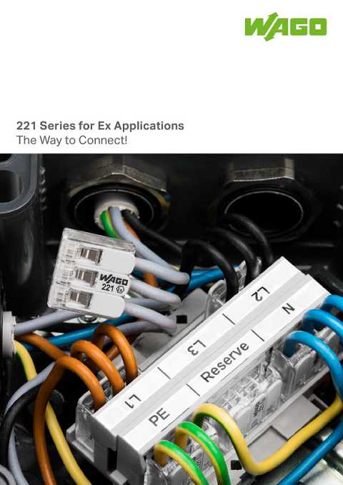 Cover of Wago 221 Series for Ex Applications The way to connect!