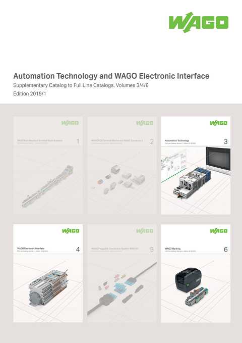 Cover of Wago Automation Technology and WAGO Electronic Interface Supplementary Catalog to Full Line Catalogs, Volumes 3/4/6, Edition 2019/1