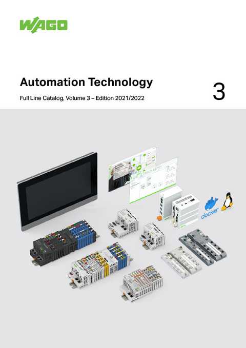 Cover of Wago Automation Technology Full Line Catalog, Volume 3 - Edition 2021-2022