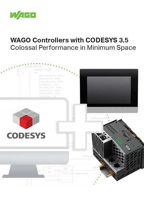 Cover of Wago Controllers with CODESYS 3.5 Colossal Performance in Minimum Space