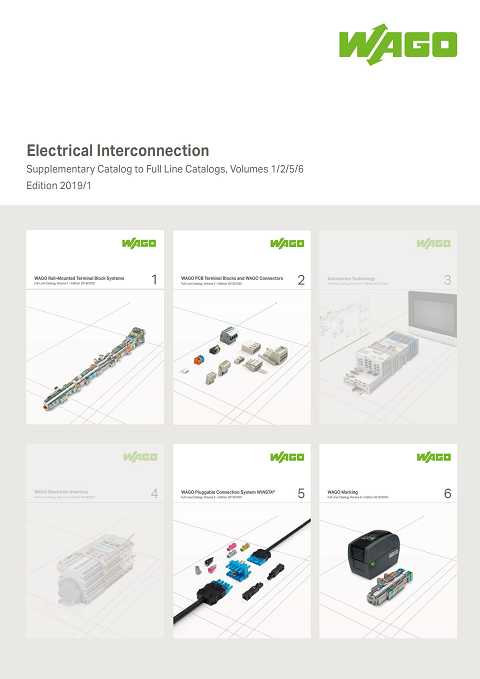 Cover of Wago Electrical Interconnection Supplementary Catalog to Full Line Catalogs, Volumes 1/2/5/6, Edition 2019/1