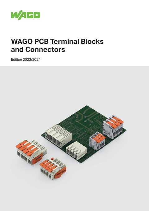 Cover of Wago PCB Terminal Blocks and Connectors Edition 2023/2024