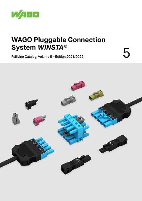 Cover of Wago Pluggable Connection System WINSTA Full Line Catalog, Volume 5 - Edition 2021/2022
