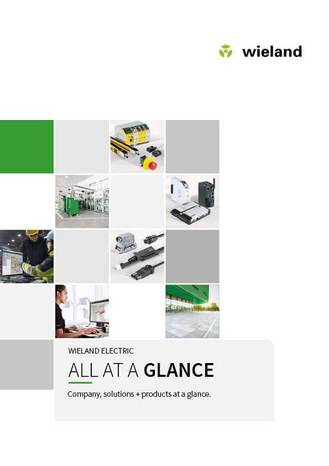 Cover of Wieland All A Glance Company, solutions + products at a glance.