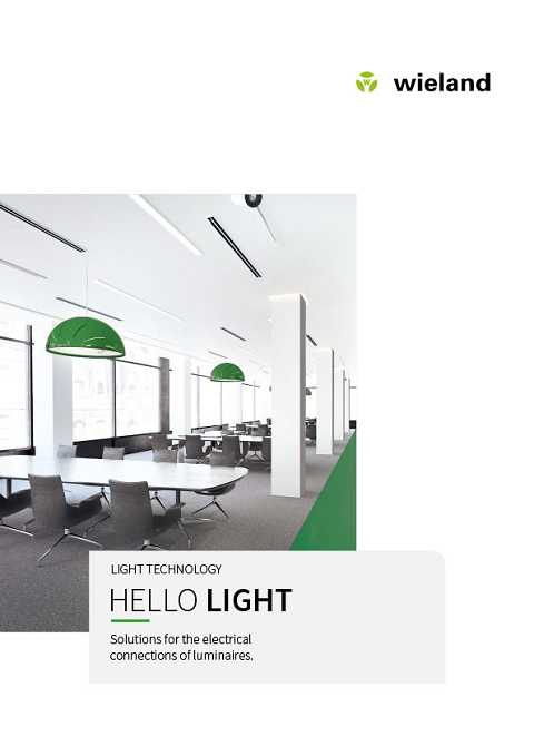 Cover of Wieland Hello Light Light Technology - Solution for the Electrical Connections of Luminaires