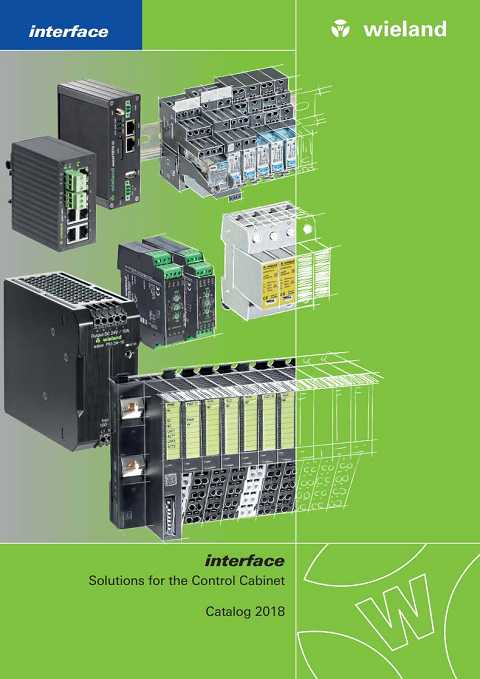 Cover of Wieland Interface Solutions for the Control Cabinet Catalogue 2018