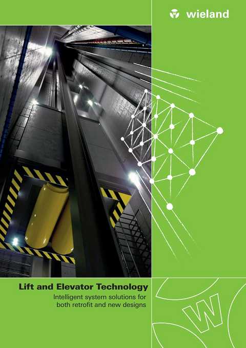 Cover of Wieland Lift and Elevator Technology Intelligent system solutions for both retrofit and new designs