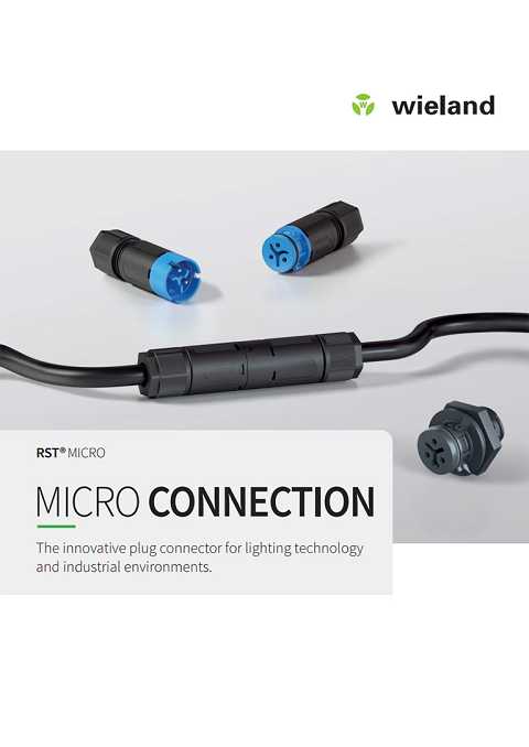 Cover of Wieland RST® MICRO CONNECTION The innovative plug connector for lighting technology and industrial environments.