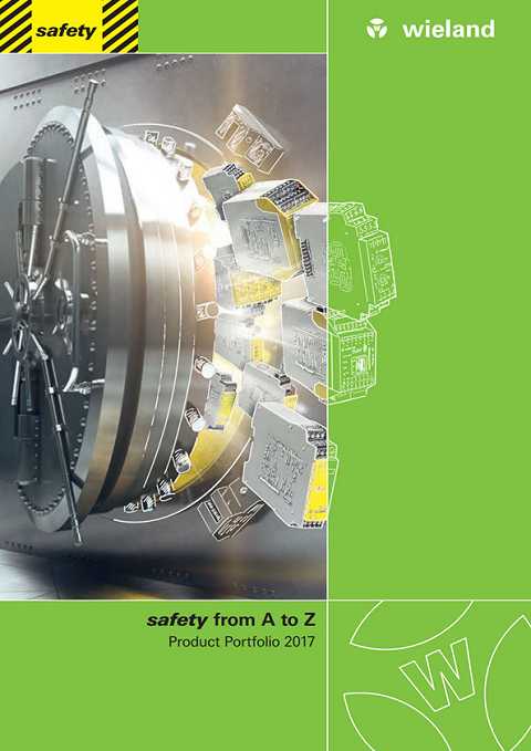 Cover of Wieland safety from A to Z Safety Product Portfolio 2017
