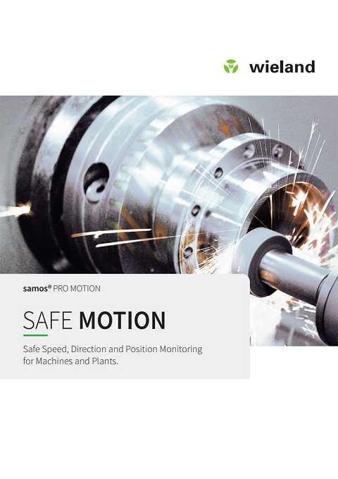 Cover of Wieland samos PRO MOTION Safe Speed, Direction and Position Monitoring for Machines and Plants.