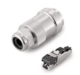  IP68 RJ45 connector with screw thread