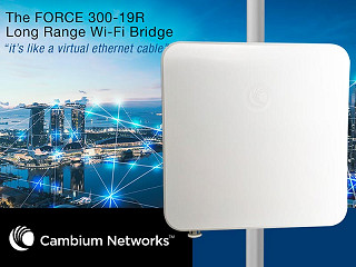 Point-to-Point Wireless Bridging with Cambium FORCE 300-19R