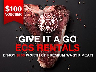 Try ECS Rentals and enjoy $100 worth of Premium Wagyu Beef