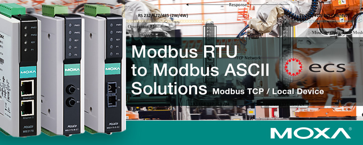 Modbus RTU to Modbus ASCII translation - MOXA Banner
