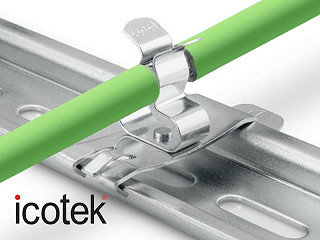Secure fastening through double strain relief with Icotek