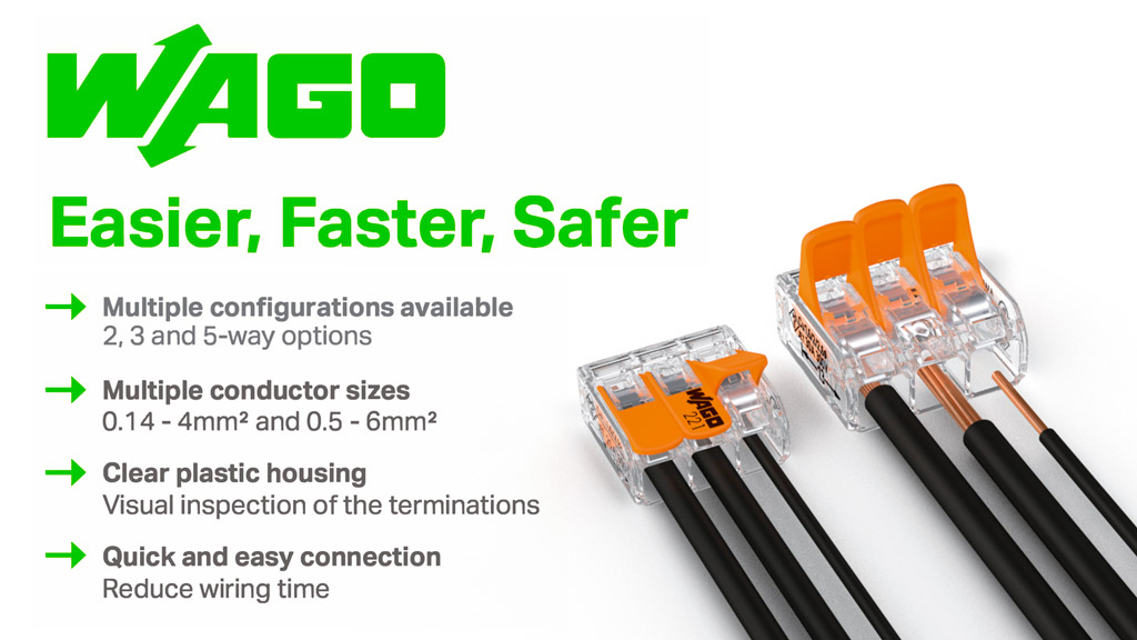WAGO 221 Series Splicing Connectors - The Smarter Choice Terminal Block 