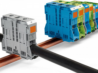 High-Current Rail-Mount Terminal Blocks With Perfect Clamping Force - WAGO 285