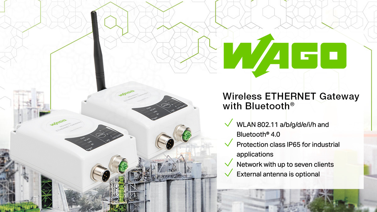 New Wireless Gateway with Bluetooth, by Wago